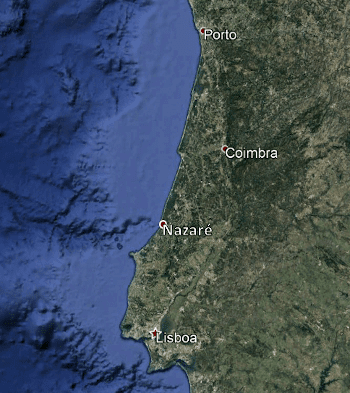 Mapa Porto Nazaré