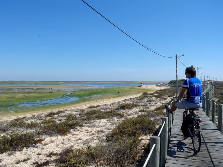 Side walk view to the ria formosa