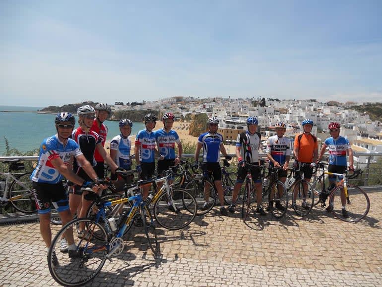 Cycling Team on a break in Backroads Bike Trips | MegaSport Travel