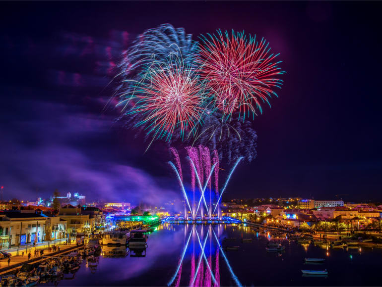 Fuegos artificiales de Año Nuevo Tavira