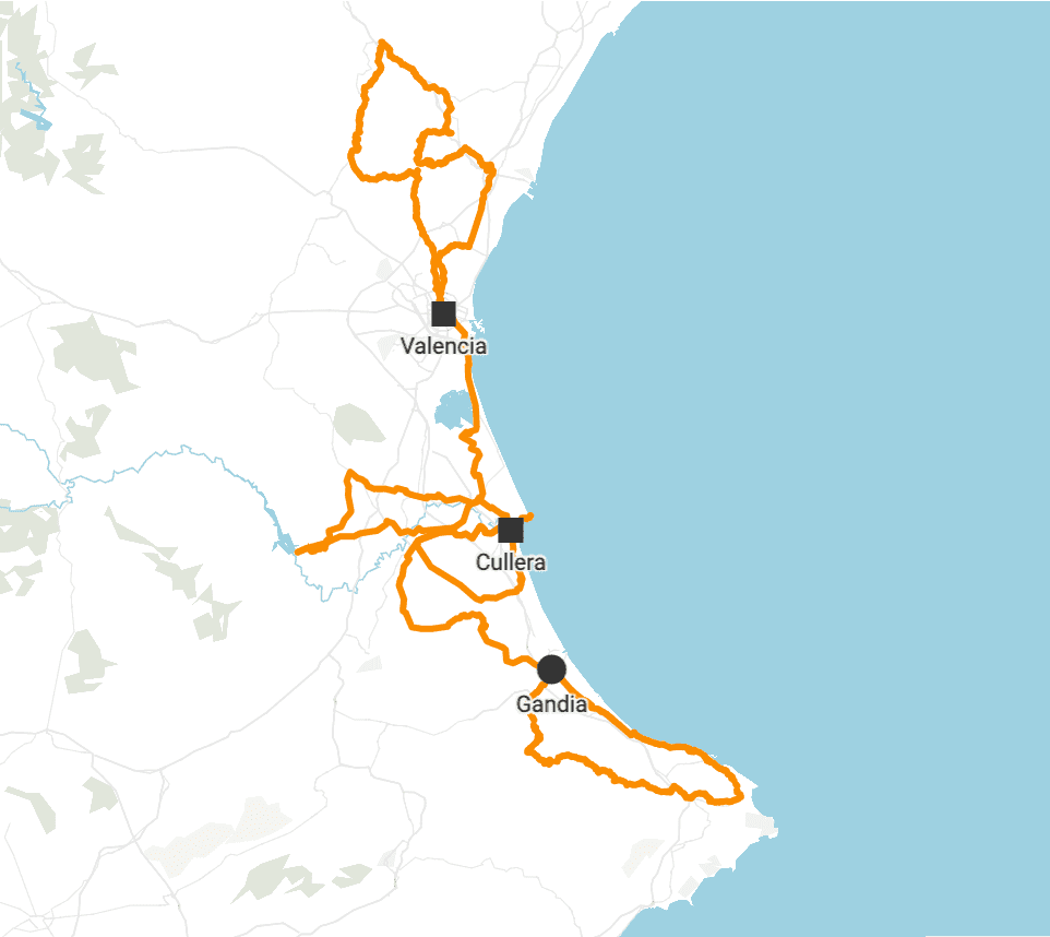 mapa gandia valencia